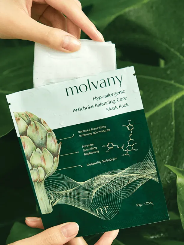 ** BOGO ** Molvany Hypoallergenic Artichoke Balancing Care Mask Pack