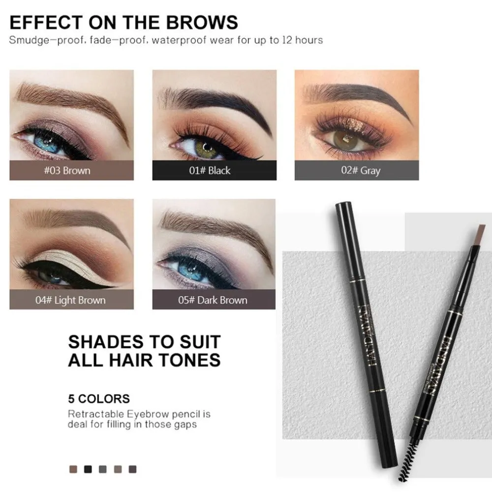 1 Pcs Automatic Eyebrow Pencil Makeup 5 Colors Paint for Eyebrows Makeup Cosmetics Eyebrown Pen Eye Makeup Pencil