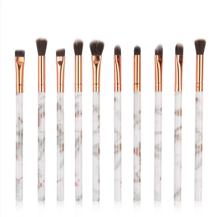 10 marble makeup brush sets