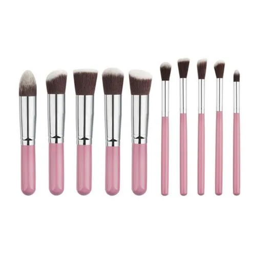 10 Pcs Silver/Golden Makeup Brushes Set pincel maquiagem Cosmetic Set
