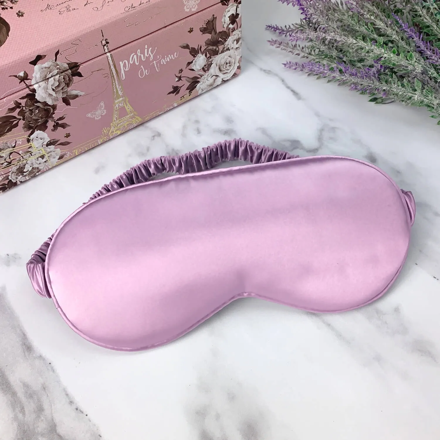 100% 25 Momme Mulberry Silk Eye Mask  - Lavender