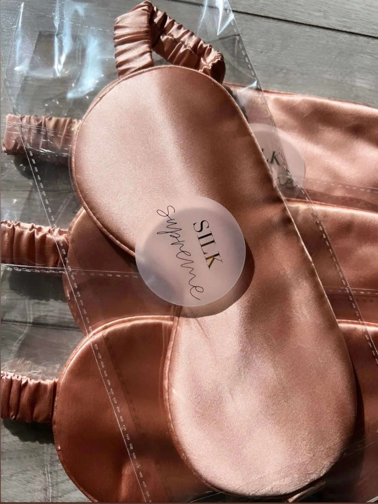 100% Pure Mulberry Silk Eye Mask - Rose Gold