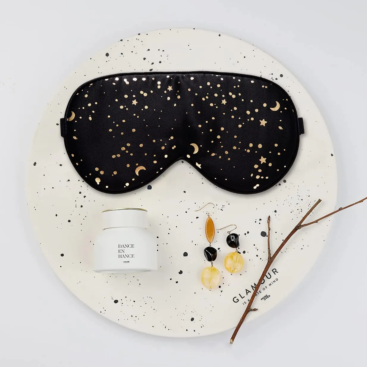 100% Silk Sleep mask with Adjustable Strap,Comfortable and Super Soft Eye mask Ultimate Sleeping aid,blindford Golden Moon Goldenmoon