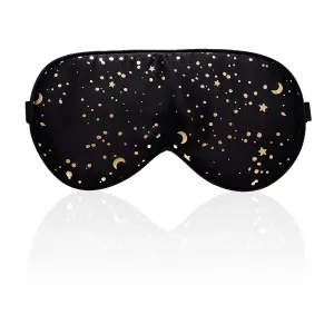 100% Silk Sleep mask with Adjustable Strap,Comfortable and Super Soft Eye mask Ultimate Sleeping aid,blindford Golden Moon Goldenmoon
