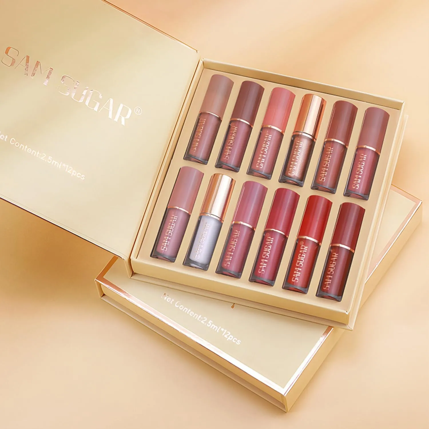 12-Piece Velvet Matte Liquid Lipstick Set - Waterproof, Long-Lasting, Non-Stick Gloss for Women