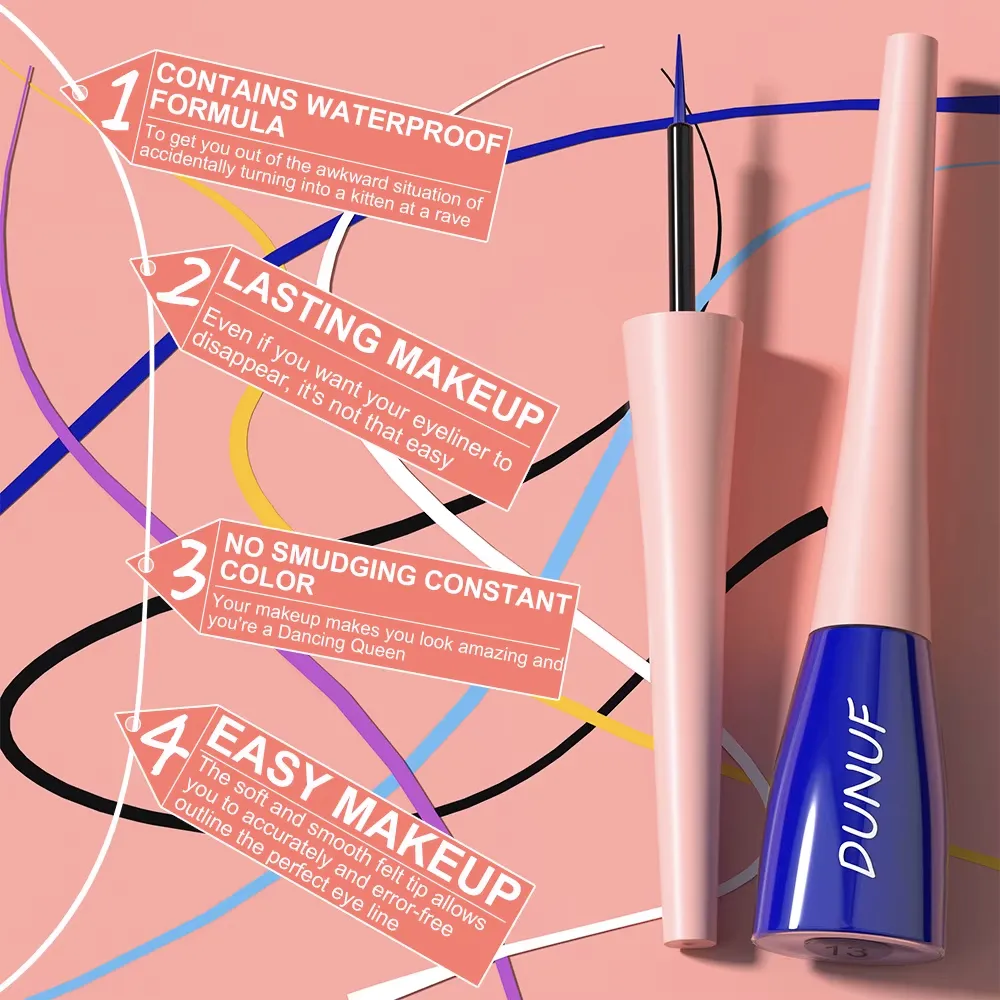 12 Pieces Color Waterproof Eyeliner Pencil