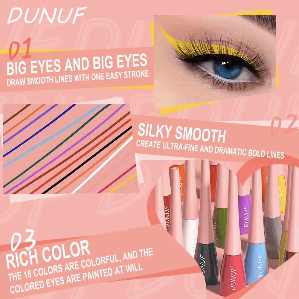 12 Pieces Color Waterproof Eyeliner Pencil