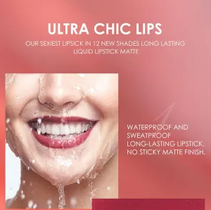 12Pcs Matte Liquid Lipstick   Lip Liner Pens Set, One Step Lips Makeup Kits Pigment Velvety Nude Lip Stain Waterproof Long Wear Lip Gloss Make up Gift Set (Set A)