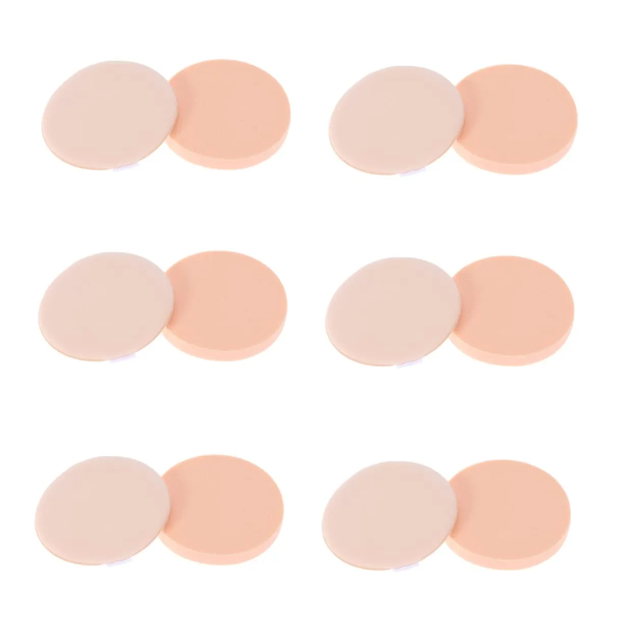 12pcs Portable Loose Powder Container Mirror Elastic Mesh Makeup Case Sponge Puff and Cosmetic Applicator for Travel and Home Use