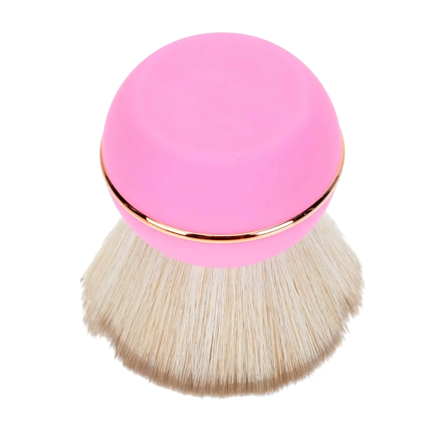 1Pc Portable Powder Brush with Cover Fluffy Makeup Brush for Blending Loose Powder for Professional and Home Use Soft Shading Applicator for All Skin