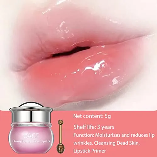 2 Bottles Honey Lip Balm, Day Repair Deep Moisture and Fade Lip Lines, Rich in Vitamin E & Beeswax Essence Natural Lip Enhancer Care Sleeping Lip Mask