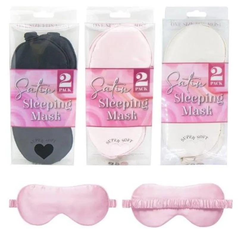 2 Pack Super Soft Satin Sleeping Eye Mask