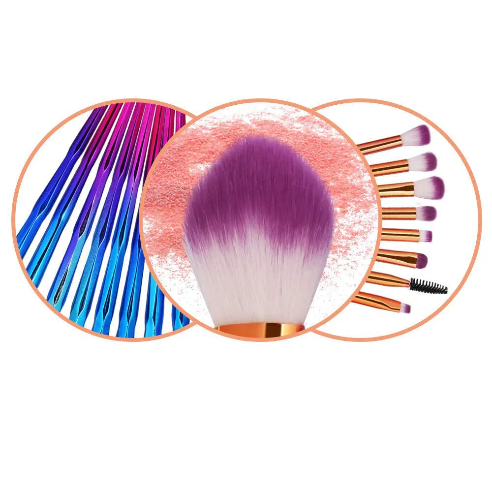20Pcs Diamond Eyeshadow Eyeliner Blending Makeup Brushes Set 
