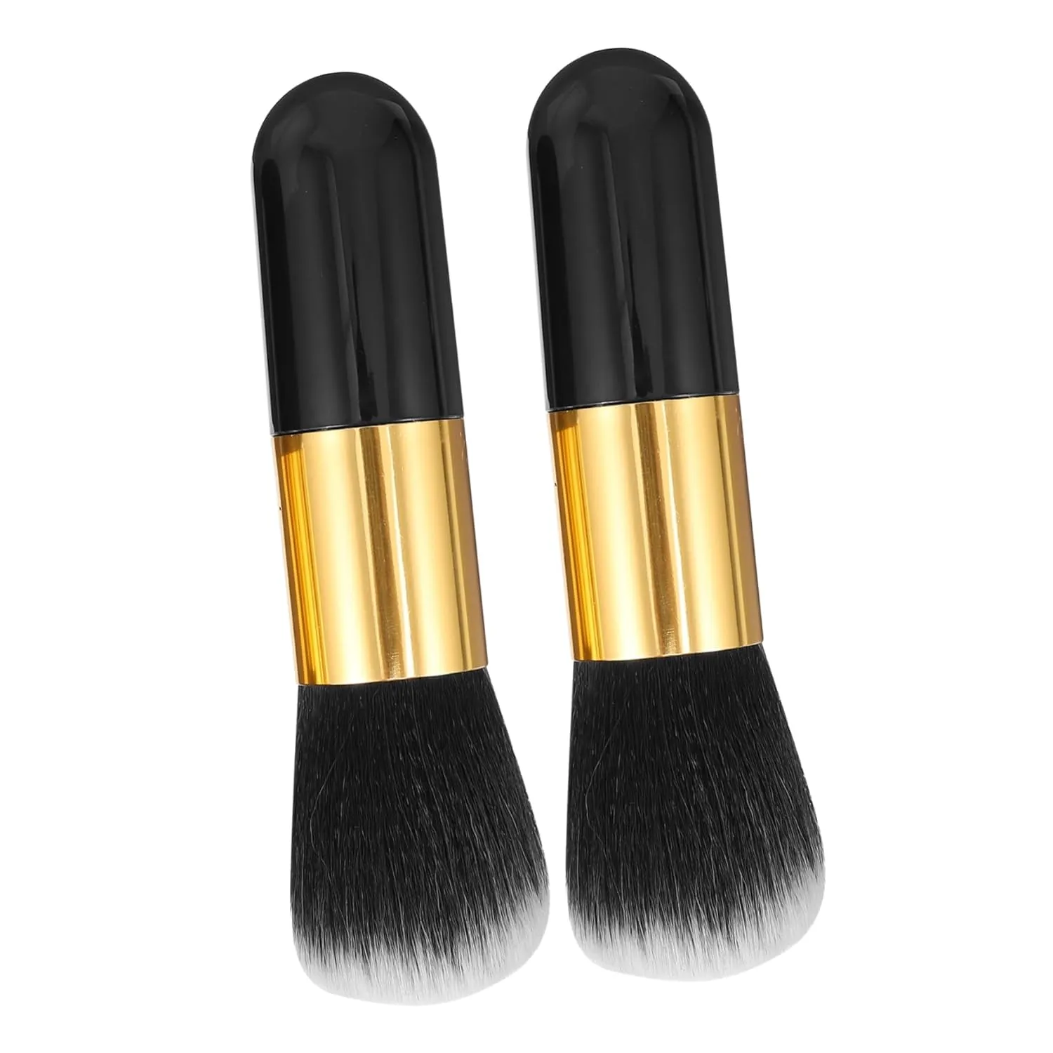 2Pcs Makeup Brush High Density Fluffy Blush Loose Powder Brush for Liquid Foundation Ergonomic Design for Blending Cream Cosmetic Tool for Women