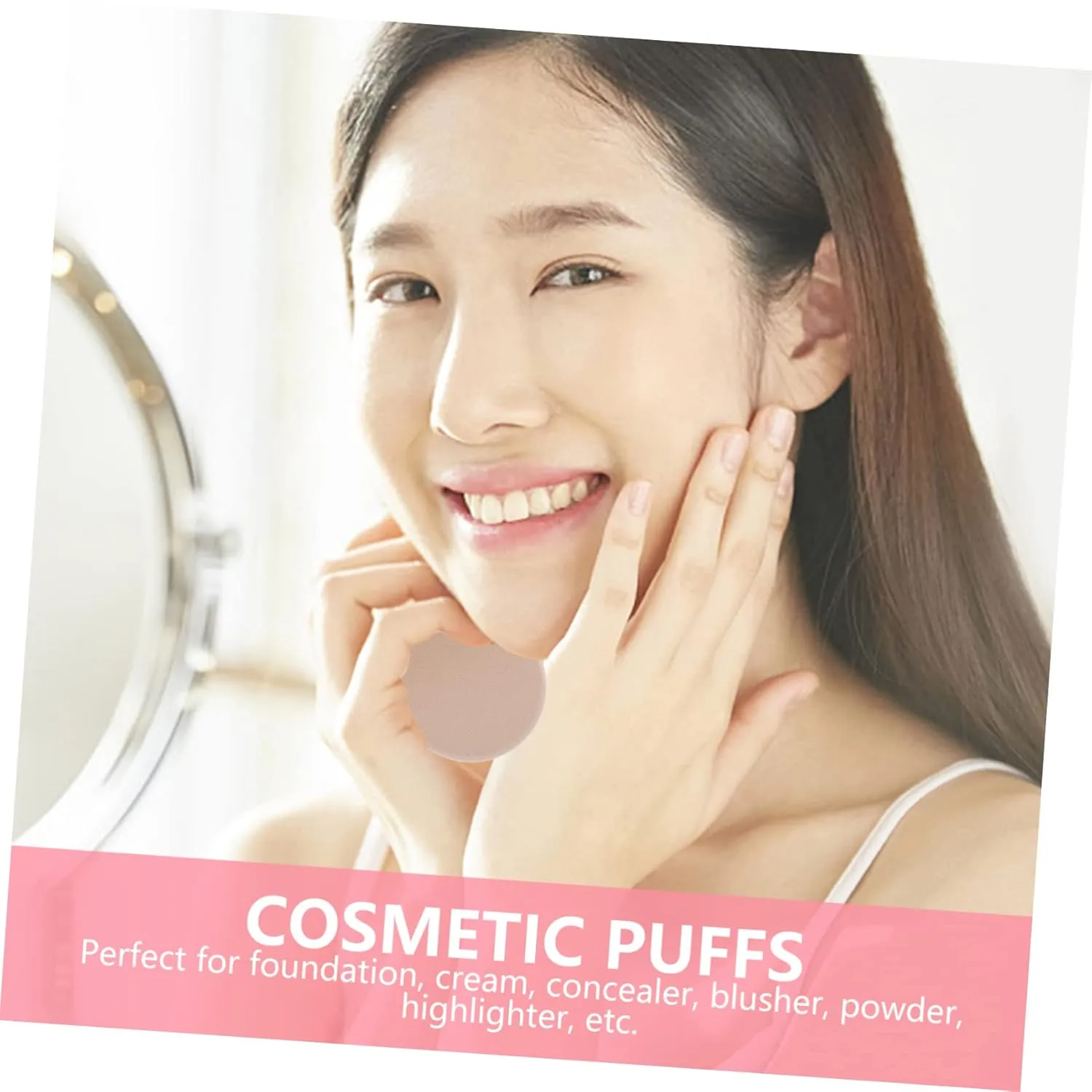 2pcs Makeup Sponges with Travel Case Versatile Beauty Puff for Liquid Applications Compact Use for Foundation Blush Application