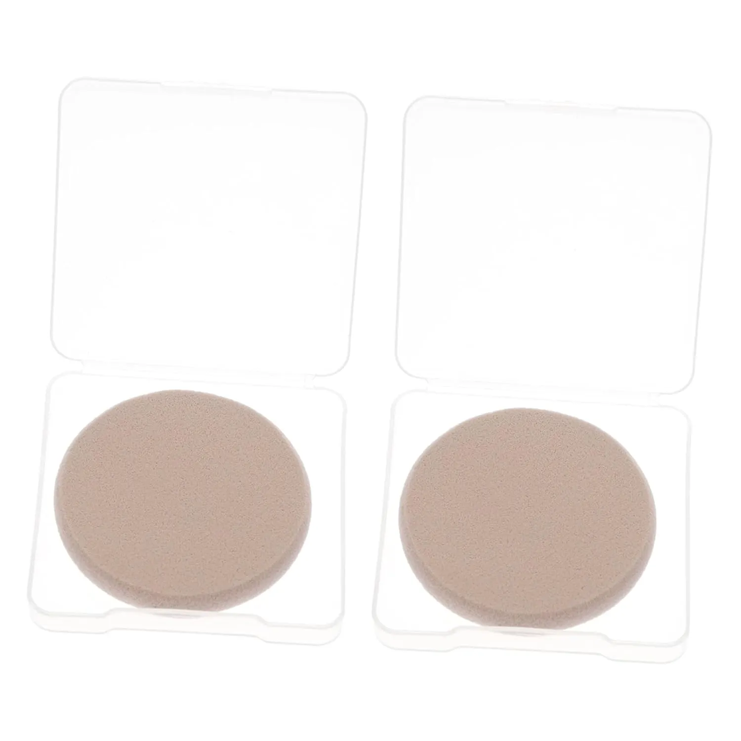 2pcs Makeup Sponges with Travel Case Versatile Beauty Puff for Liquid Applications Compact Use for Foundation Blush Application