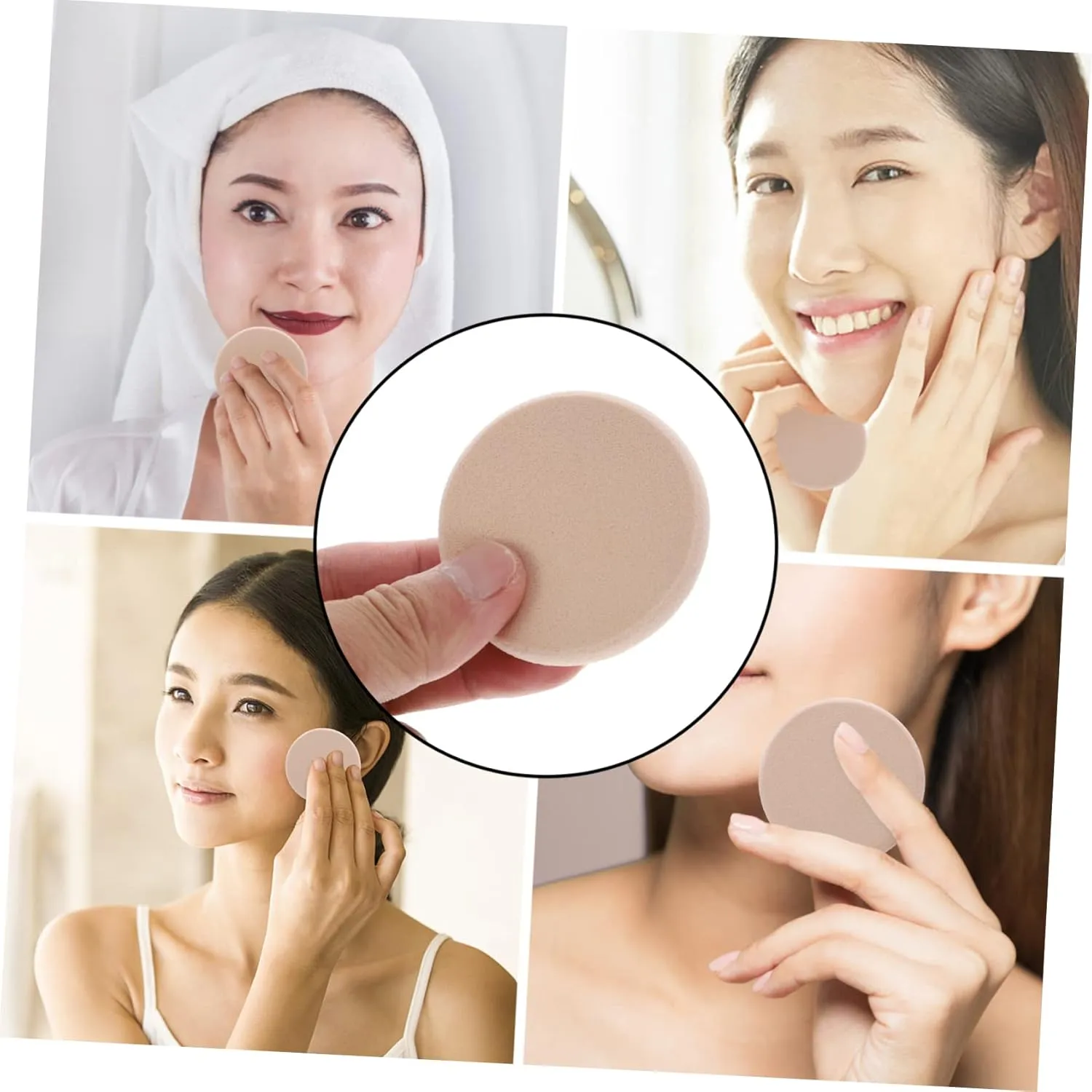 2pcs Makeup Sponges with Travel Case Versatile Beauty Puff for Liquid Applications Compact Use for Foundation Blush Application