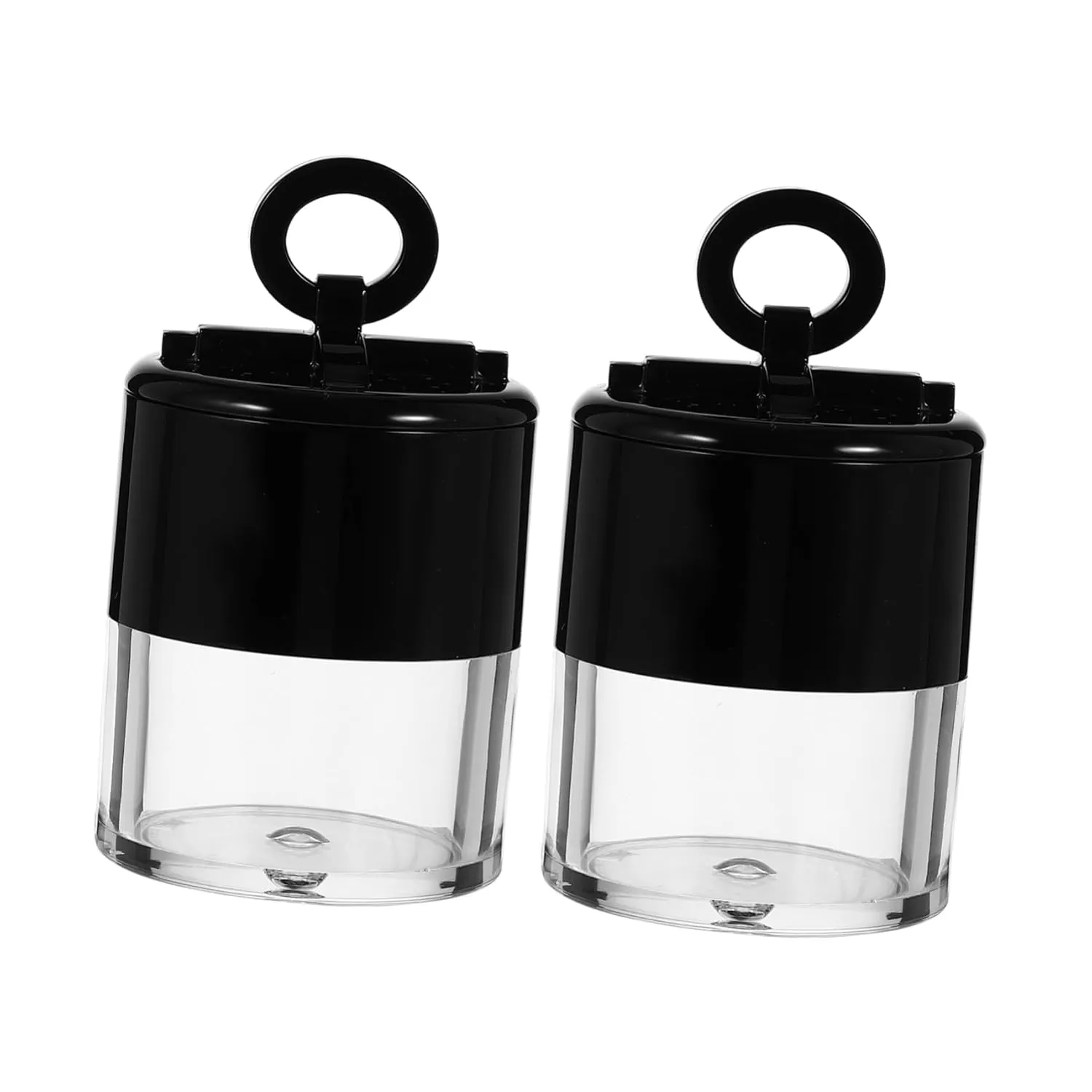 2Pcs Mini Loose Powder Box Portable Empty Makeup Case with Puff for Travel Refillable Powder Container Lightweight Compact Design for Loose Powder Subpackaging
