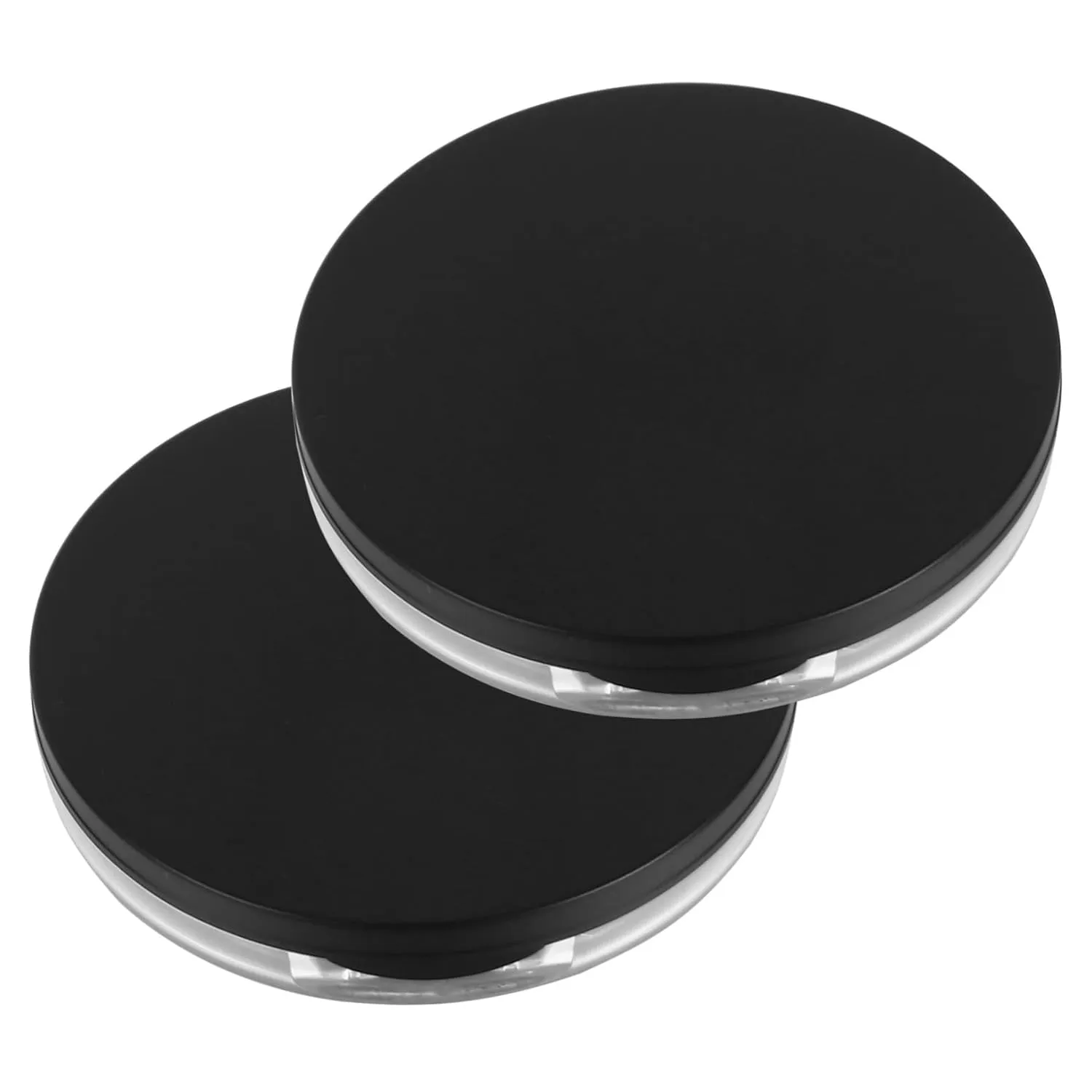 2pcs Plastic Empty Makeup Loose Powder Container Foundation Box with Puff