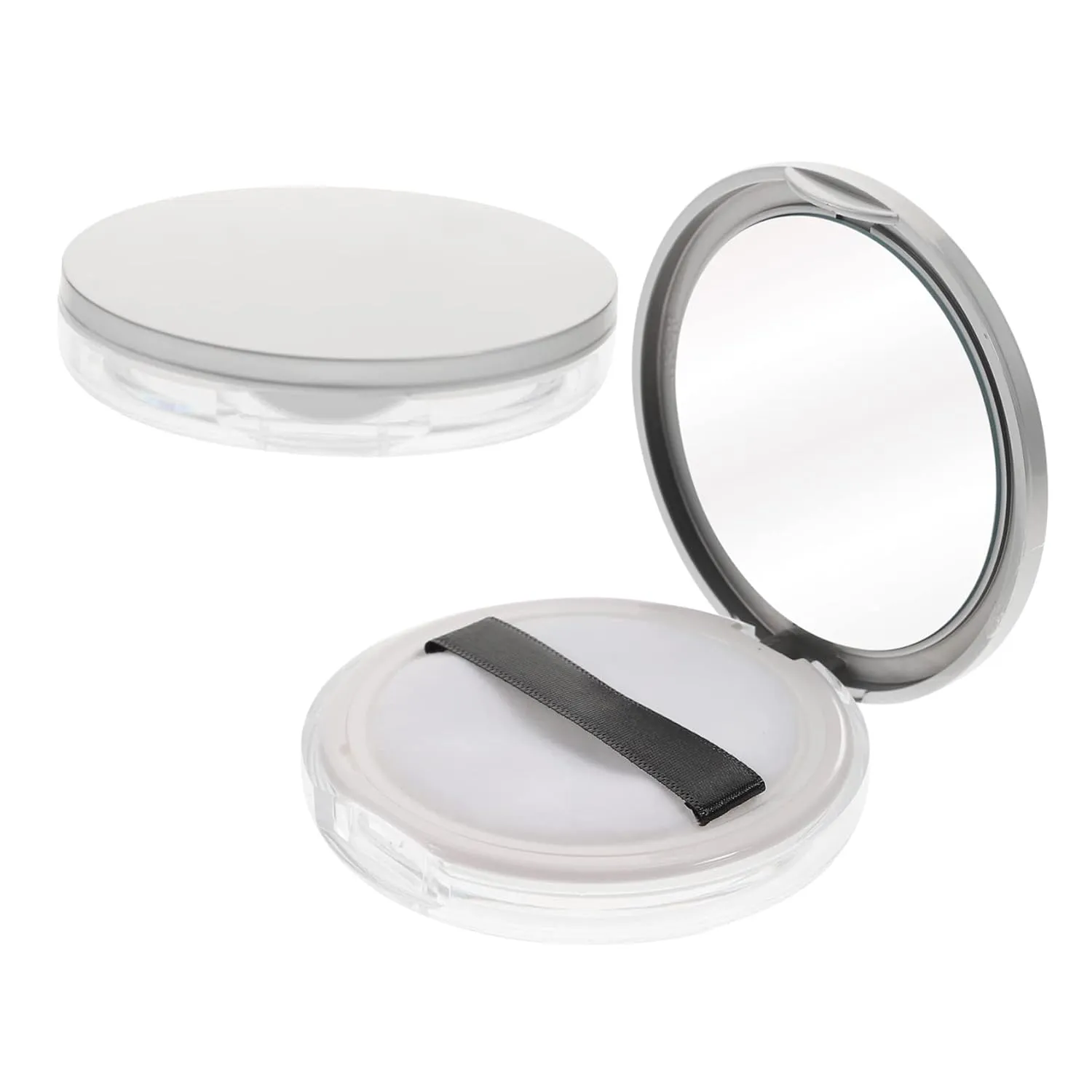 2pcs Portable Loose Powder Box 5g Refillable Makeup Powder Case with Puff Empty Powder Container for Travel & Daily Use Lightweight Cosmetic Storage
