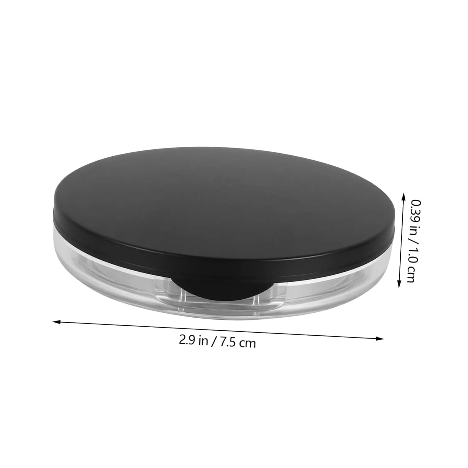 2pcs Portable Loose Powder Box Cosmetic Box Powder Case with 2pcs Puff