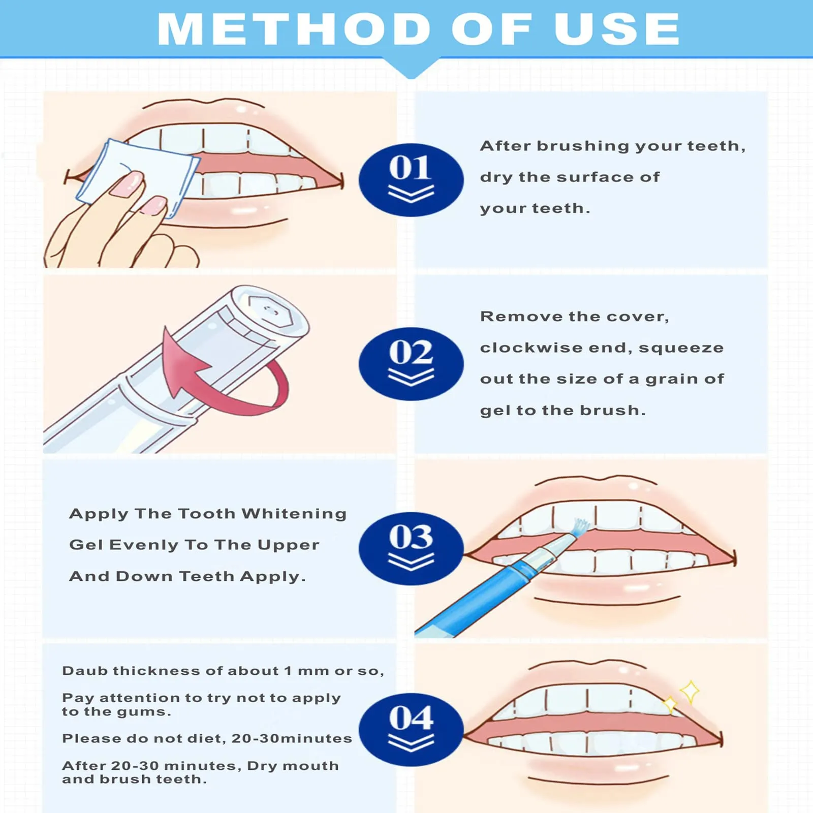 2PCS Teeth Whitening Essence,Teeth Whitening Pen,Teeth Whitening Kit,Teeth Whitening Gel with Soft Toothbrush,No Sensitivity,Easy to Use,Natural Mint Flavor(A) A