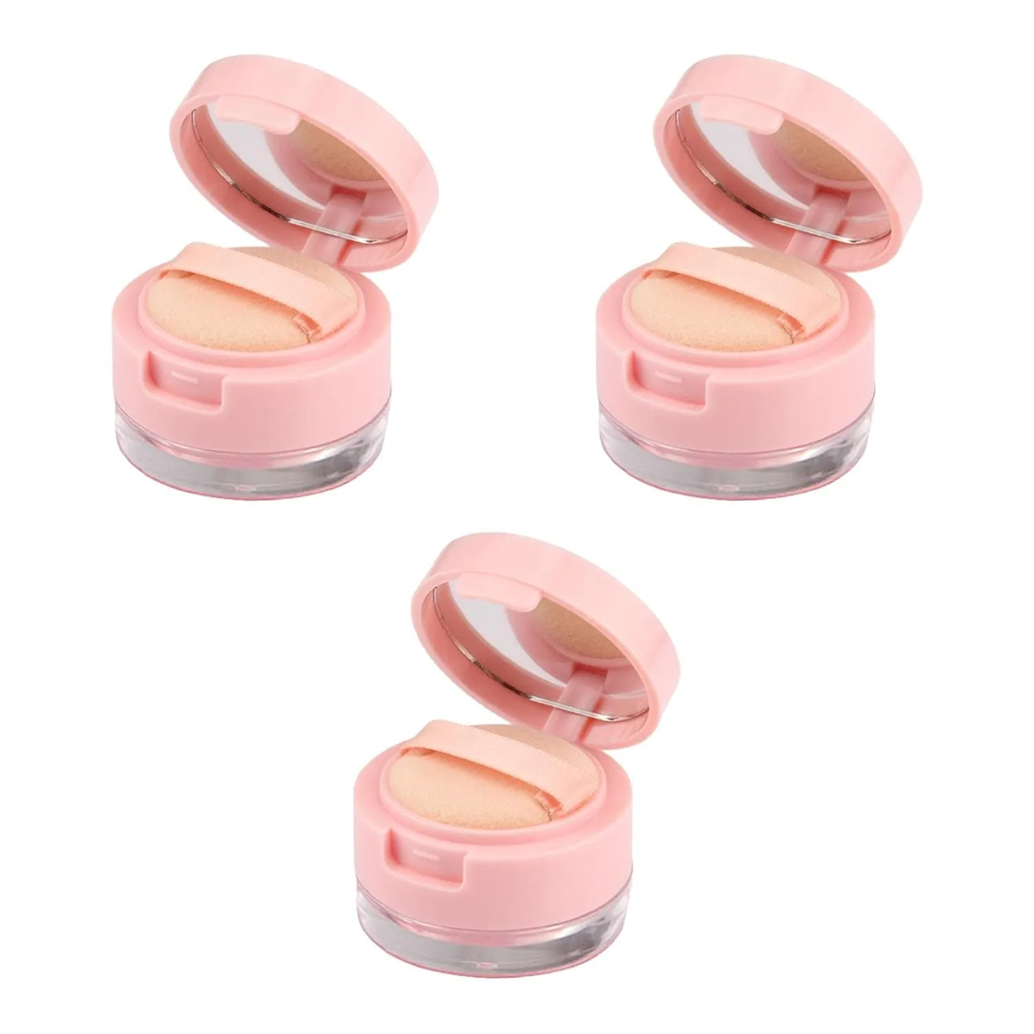 3 Pack Refillable Makeup Powder Holders for Women, 3g