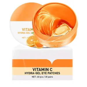 30 pairs Vitamin-C Under Eye Patches - Collagen Patches Eye Masks with Moisturizing and Anti-Aging Effect/ Hydrogel Under-Eye Patches for Puffy Eyes, Dark Circles, Eye Bags, Improve Lines and Wrinkles