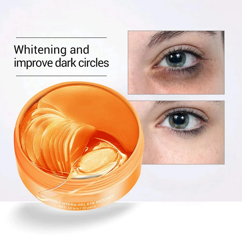 30 pairs Vitamin-C Under Eye Patches - Collagen Patches Eye Masks with Moisturizing and Anti-Aging Effect/ Hydrogel Under-Eye Patches for Puffy Eyes, Dark Circles, Eye Bags, Improve Lines and Wrinkles