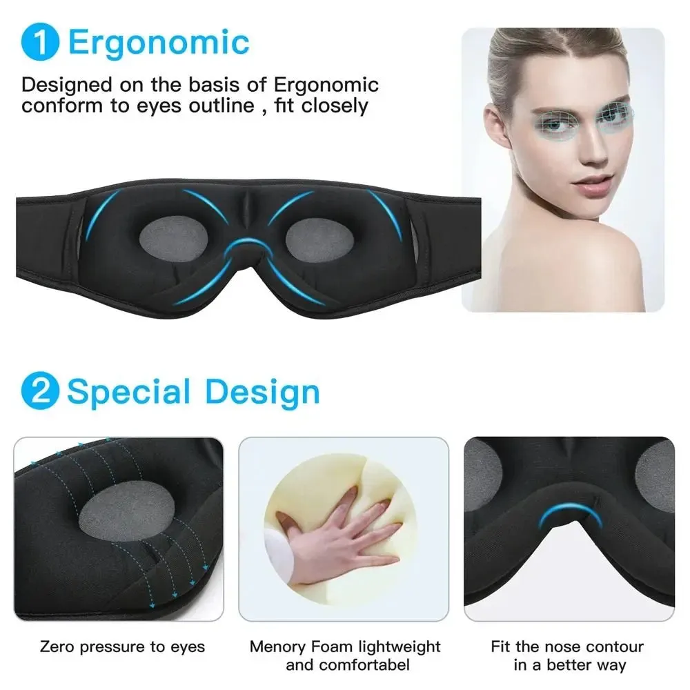 3D Eye Sleeping Mask with Headband