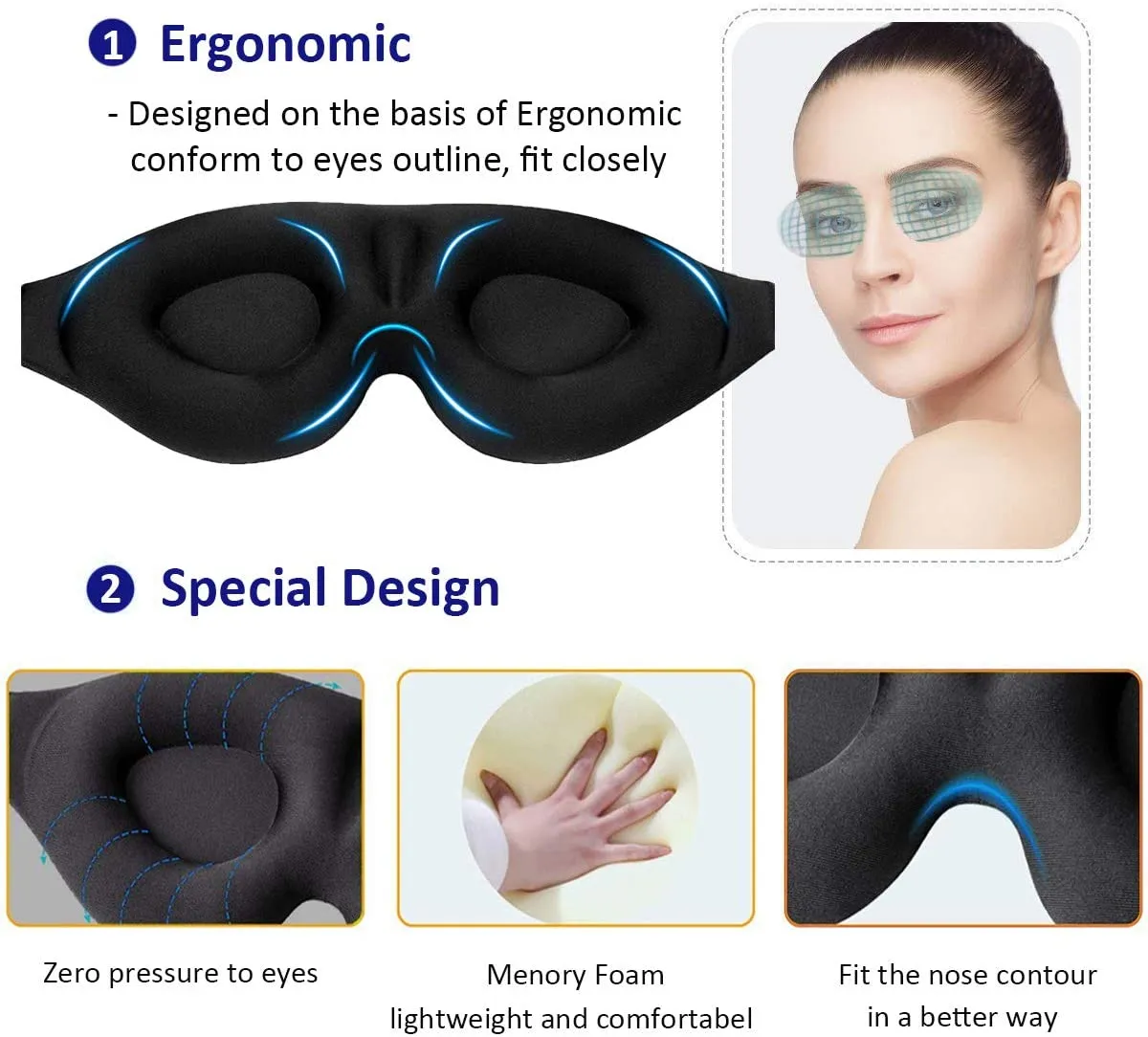 3D Sleep Mask Eye Cover