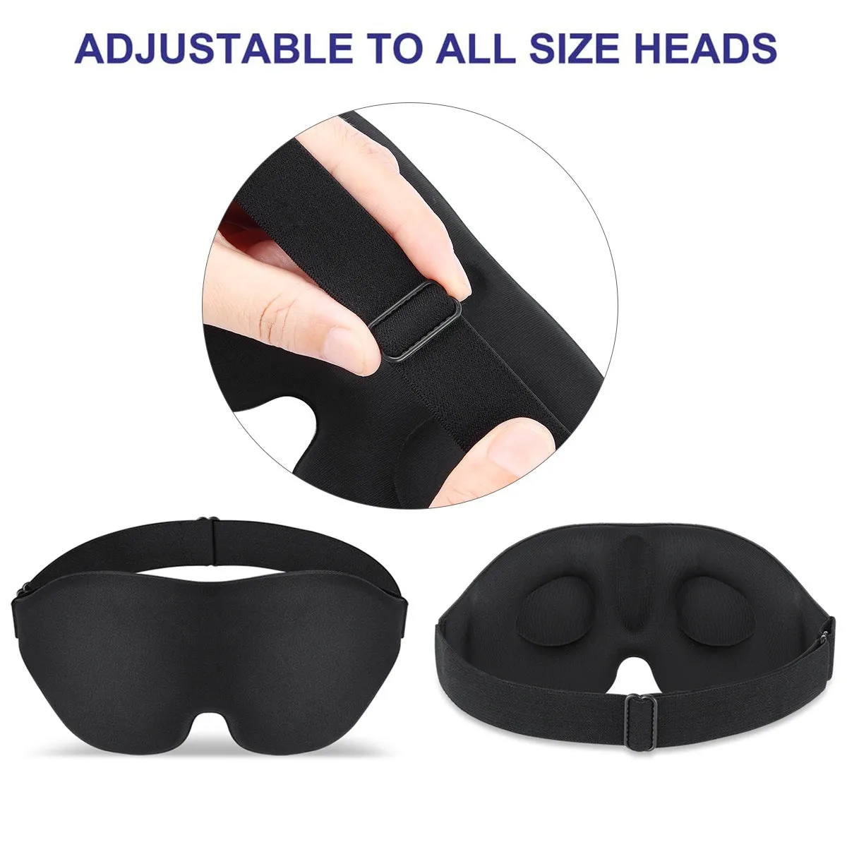3D Sleeping Eye Mask, Soft Breathable Eye Cover for Women Men, Relaxing Zero Pressure Night Blindfold