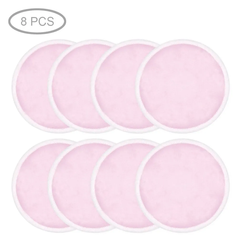 4/8/10/16pcs Makeup Remover Washable Cotton Pads Reusable Face Wipes Microfiber Make-Up Remover Three Layers Natural Soft Bamboo