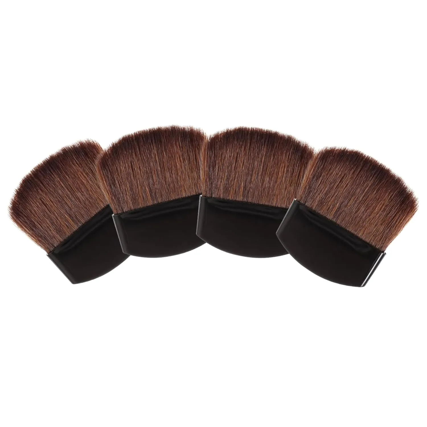4Pcs Flat Makeup Brushes Blush Loose Powder Brush for Women Soft Bristles for Easy Application Portable Design for Travel Daily Use