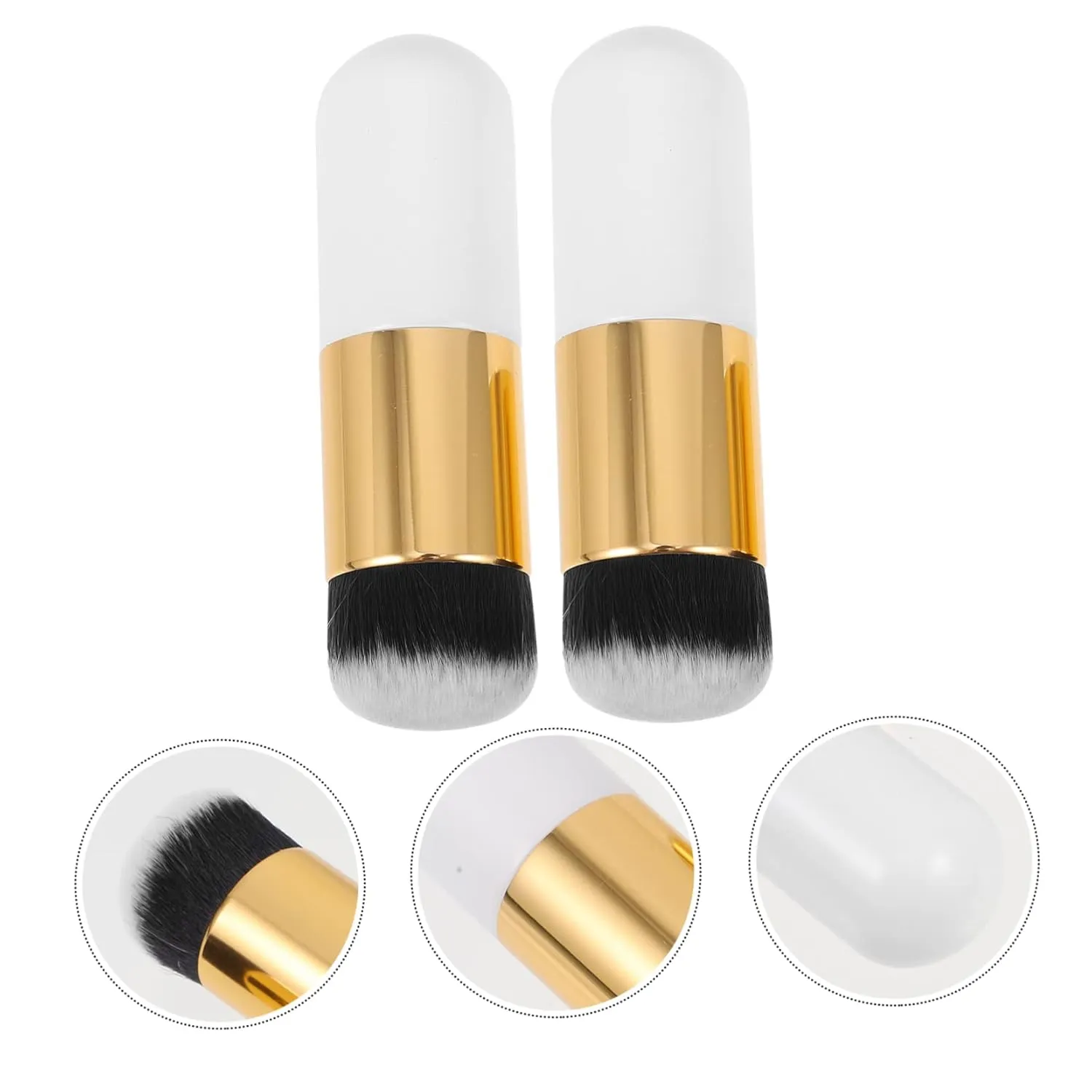 4pcs Fluffy Loose Powder Brush for Makeup Professional Cosmetics Brush for Foundation Blush Application Comfortable Synthetic Hair Chic Design for Blending Buffing