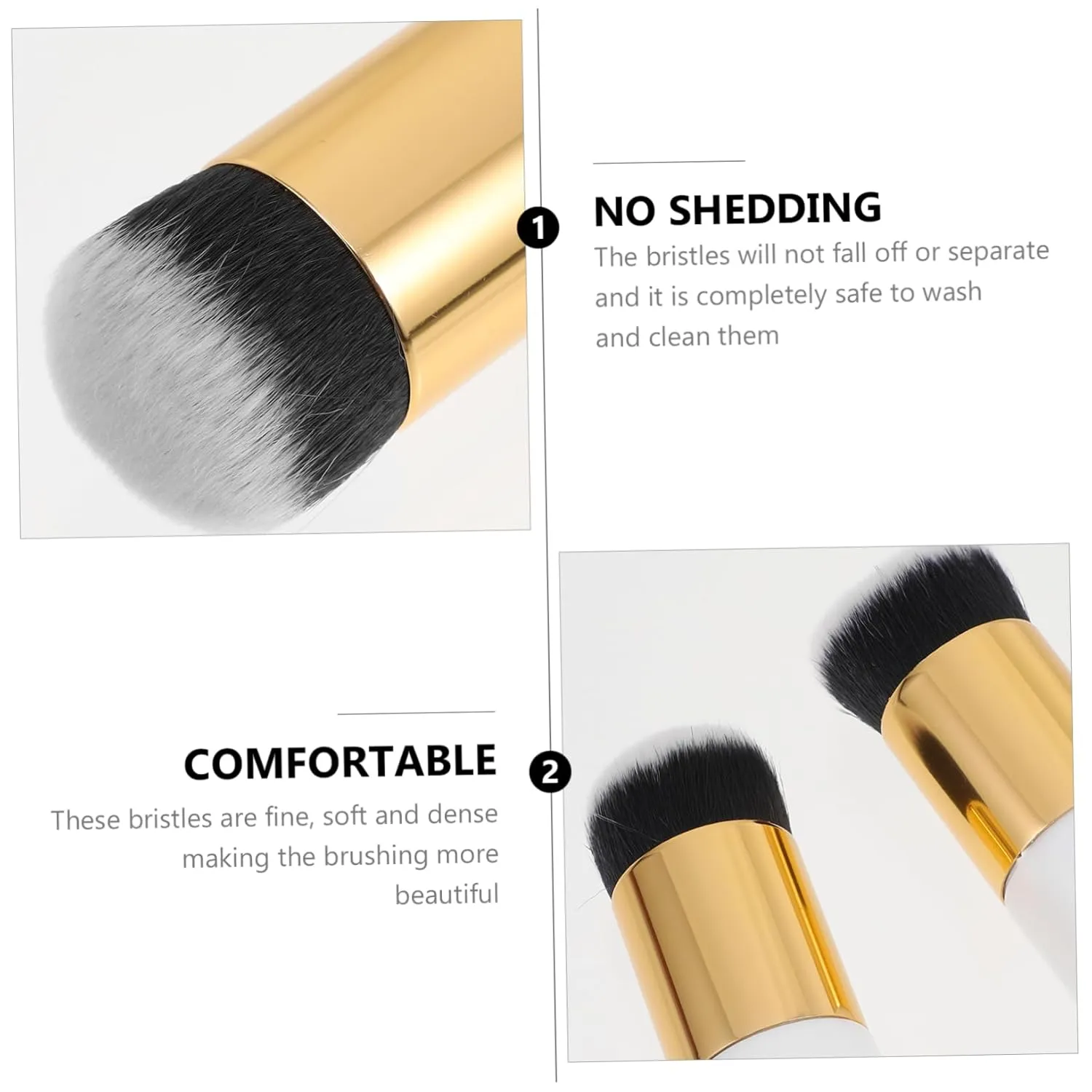 4pcs Fluffy Loose Powder Brush for Makeup Professional Cosmetics Brush for Foundation Blush Application Comfortable Synthetic Hair Chic Design for Blending Buffing