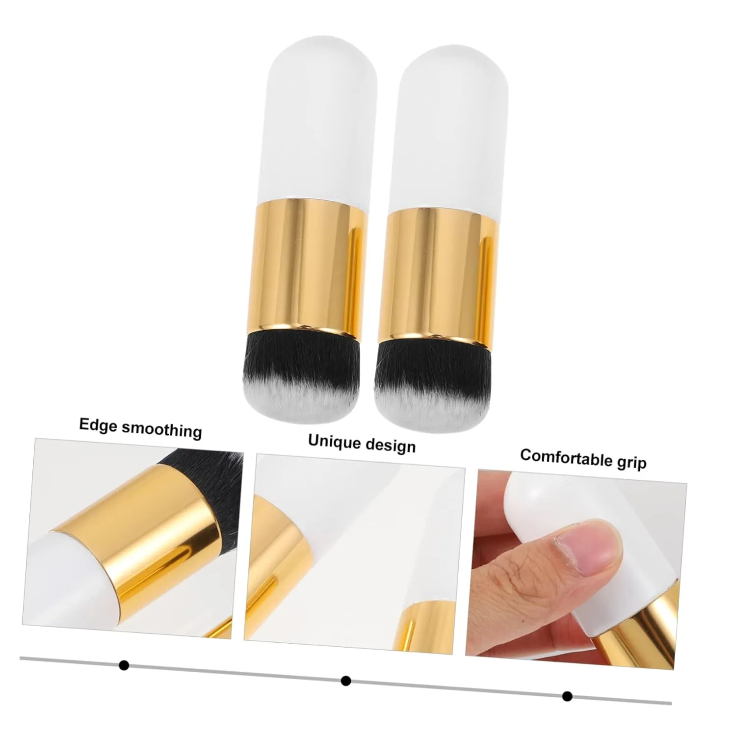 4pcs Fluffy Loose Powder Brush for Makeup Professional Cosmetics Brush for Foundation Blush Application Comfortable Synthetic Hair Chic Design for Blending Buffing