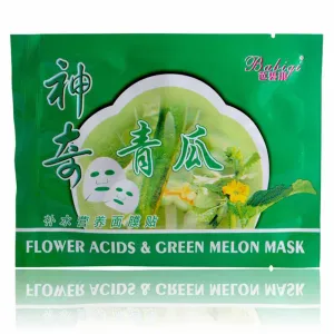5/10/20 PCS Natural Flower Acids & Green Melon Facial Mask Moisturising Skin Care Vitamin E Hyaluronic acid 25g(0.88oz)