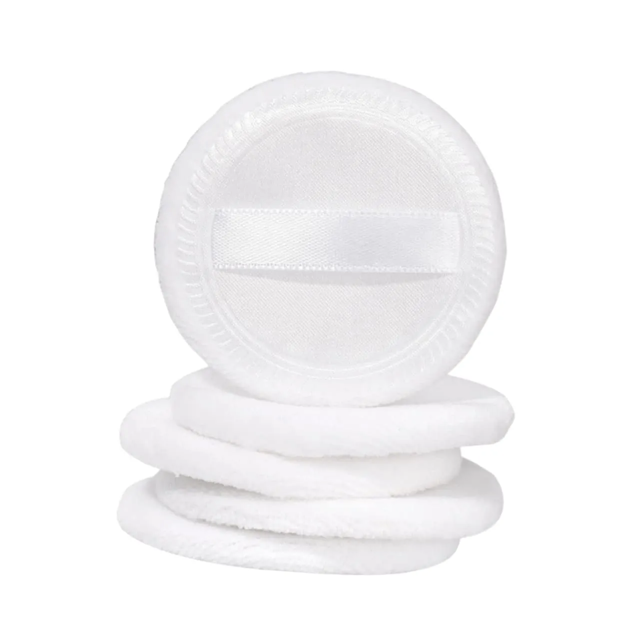 5pcs Cotton Loose Powder Puff for Makeup Foundation Application Soft and Gentle for Skin for Home Salon Travel Use for Women and Girls