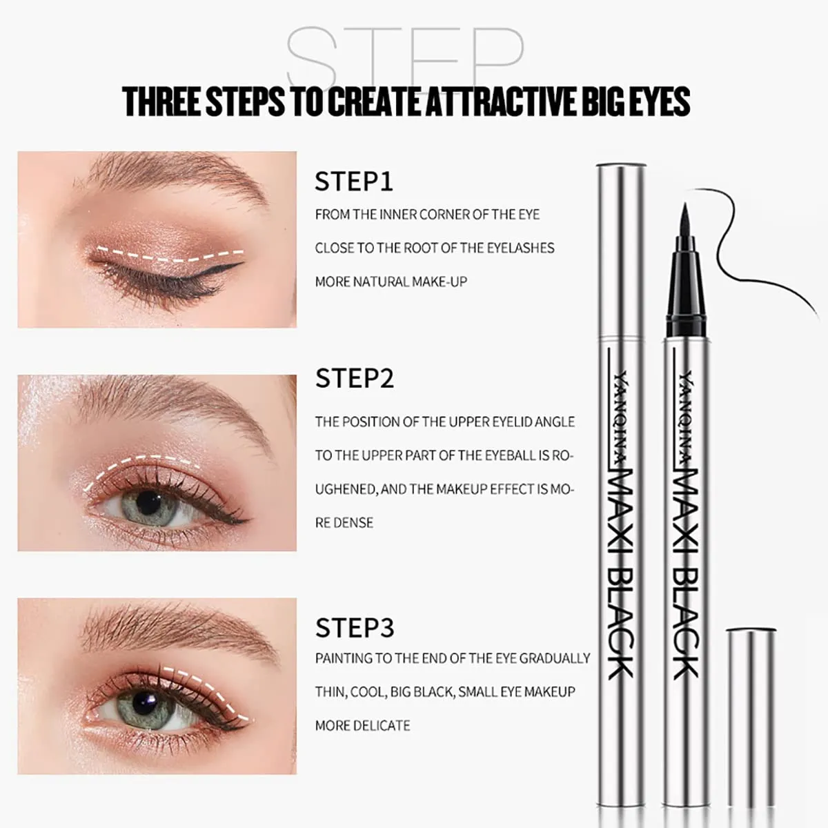 5x Longer Voluminous Eyelashes, 2 in 1 Vibely Mascara & Eyebrow Pencil & Eyeliner & Eyebrow Soap Kit & 10Pcs Eyebrow Trimming Blades, Waterproof No Clumping (5 Set)