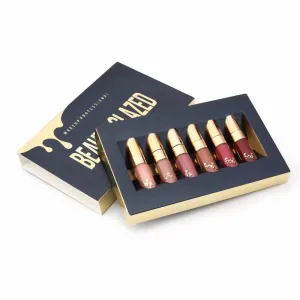 6pcs/set Liquid Lipstick Lip Gloss Professional Lip Makeup Tool Kit Velvet Matte Moisturizing Hydrating Nutritious Cosmetics