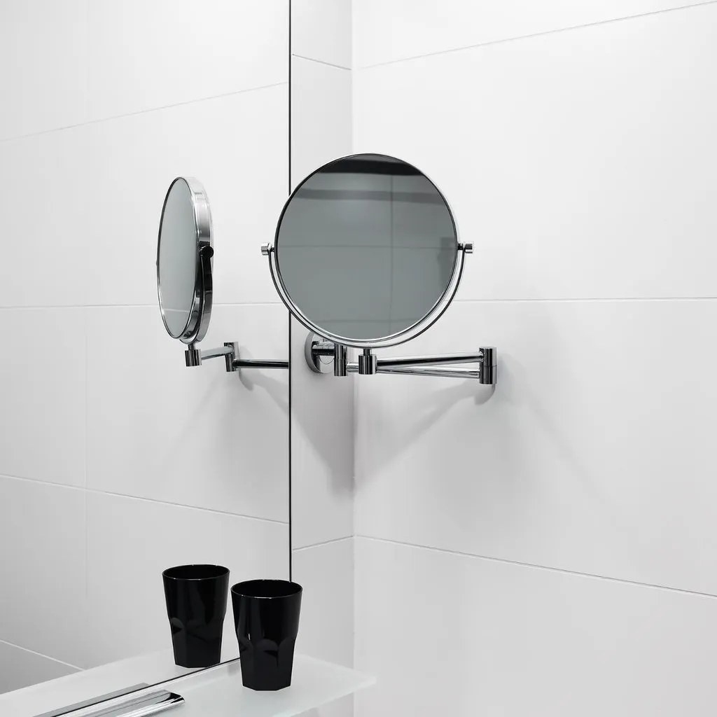 7 Inch Double-Sided LED Makeup Mirror with 10x Magnifying (Silver)