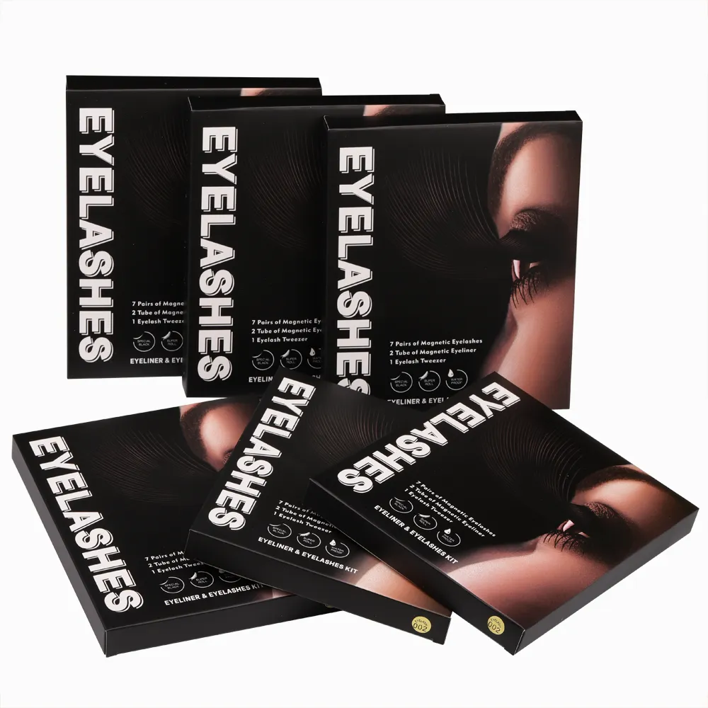 7 Pairs Upgraded Magnetic Eyeliner and Lashes Kit, 2 Tubes of Eyeliner and 1 Tweezer 002