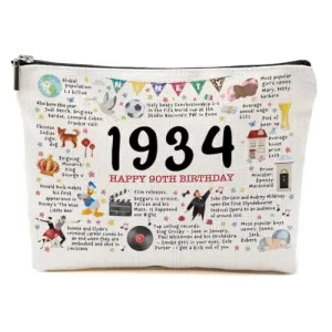 80th Birthday Gifts for Women 1944 Makeup Bag Birthday Gifts for 80 Year Olds Cosmetic Bag 80th Birthday Decorations for Female Her Friend Sister Grandma Mom Retirement Birthday Travel Toiletry Bag