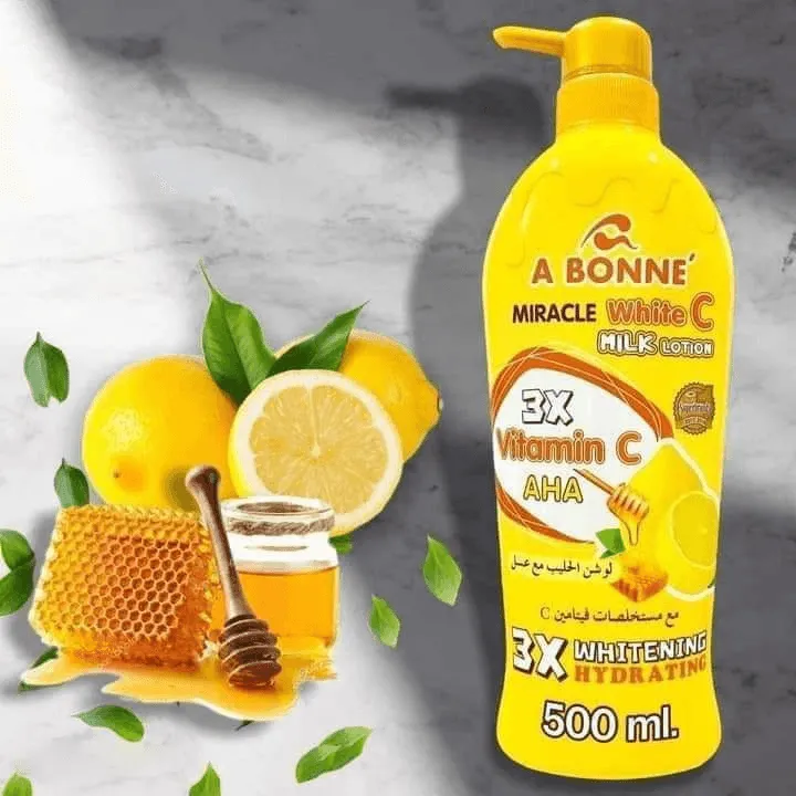 A Bonne Miracle White C Milk Lotion 3x Vitamin C AHA - 500ml