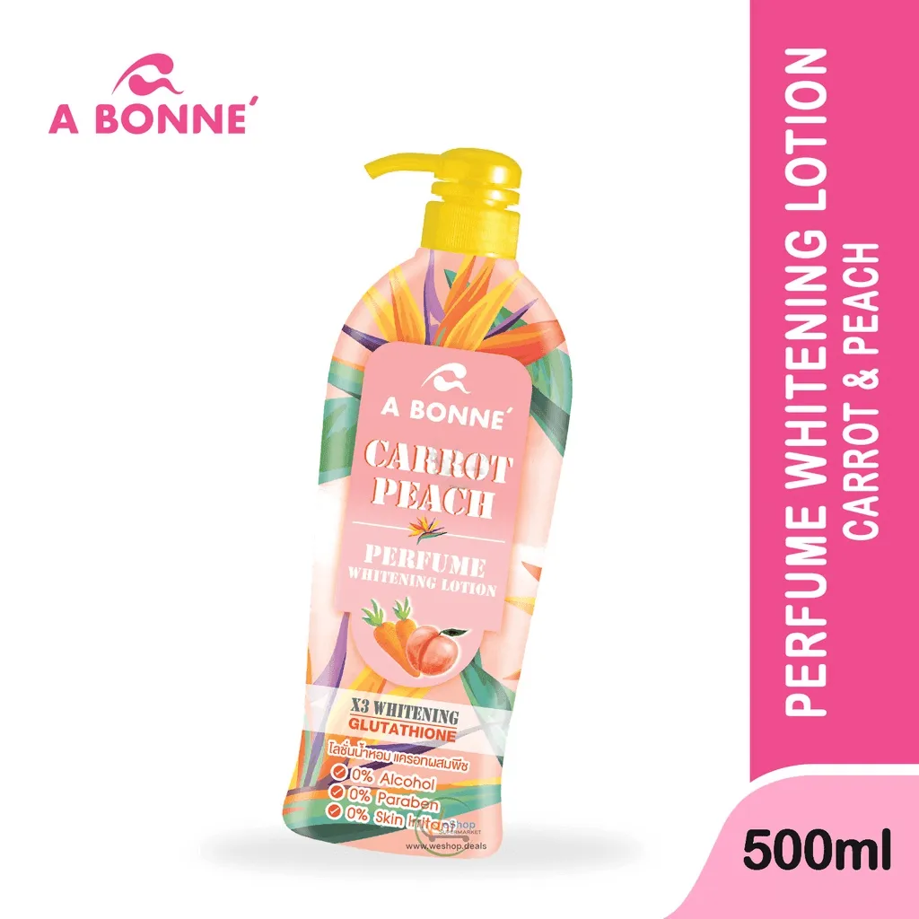A Bonne Perfume Whitening Lotion With Carrot & Peach - 500ml
