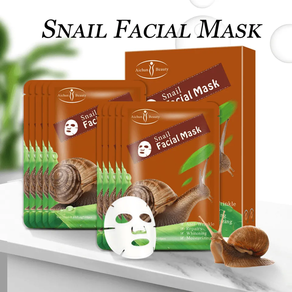 Aichun Beauty Snail Facial Mask - 3pcs