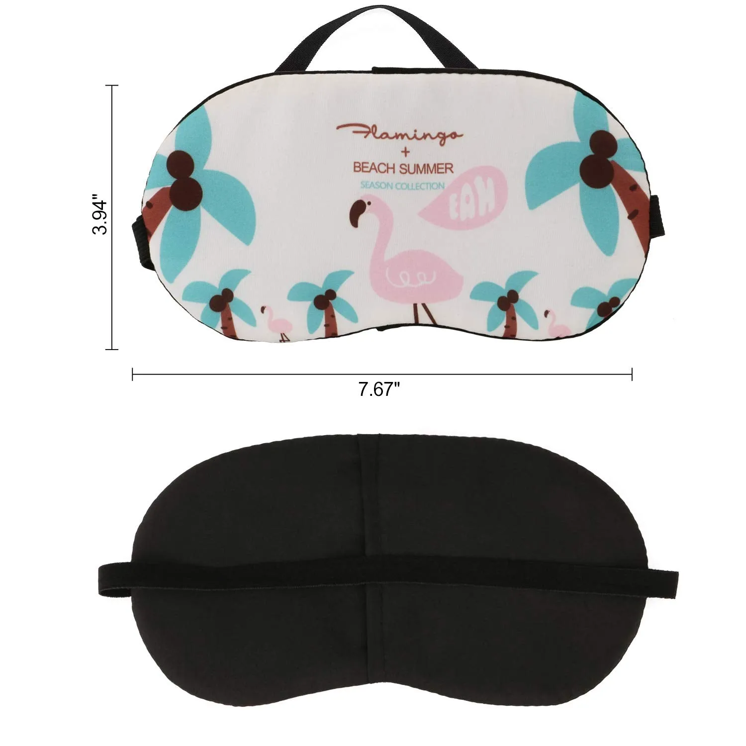 AKWOX Flamingo Sleep Mask [6-Pack ], Lightweight Soft Eye Mask for Sleeping, Teens Women Eye Cover with Elastic Strap for Sleepover Pajamas Slumber Party Accessories