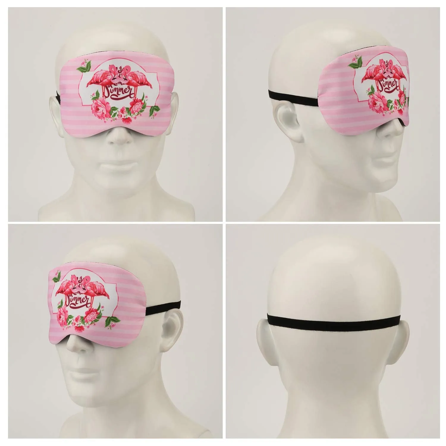 AKWOX Flamingo Sleep Mask [6-Pack ], Lightweight Soft Eye Mask for Sleeping, Teens Women Eye Cover with Elastic Strap for Sleepover Pajamas Slumber Party Accessories