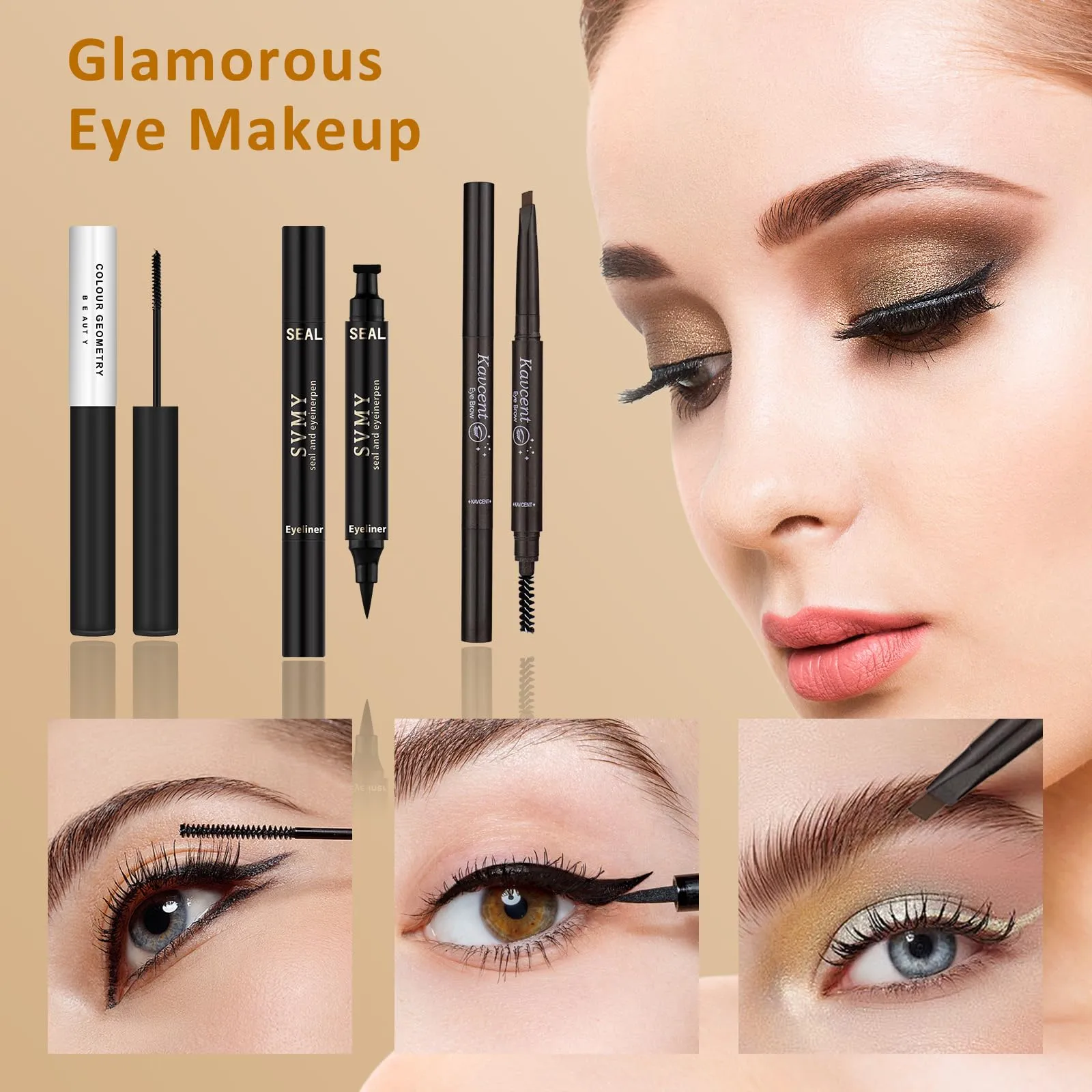 All in One Makeup Kit For Women Girls Teens Makeup set 16 Colors Eyeshadow Palette Foundation Eyeliner Contouring Stick Lip Gloss Eyebrow Mascara Makeup Brushes Makeup Gift Sets